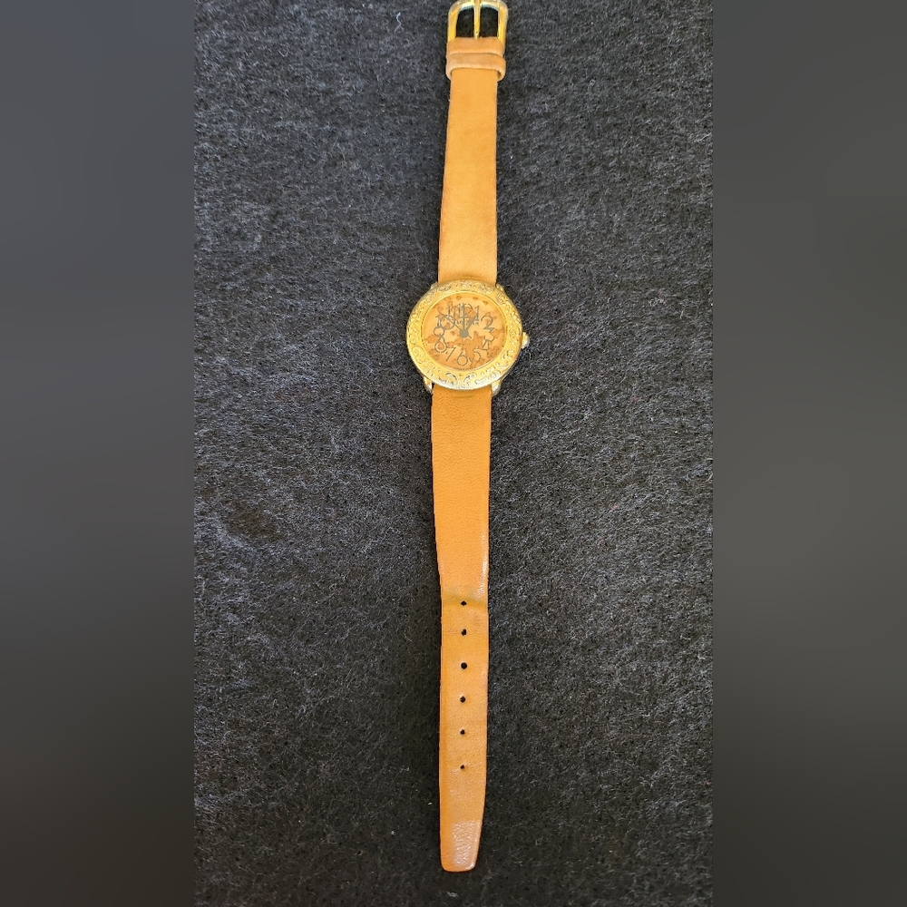 Meera Women's Quartz Watch With Tan Leather Band